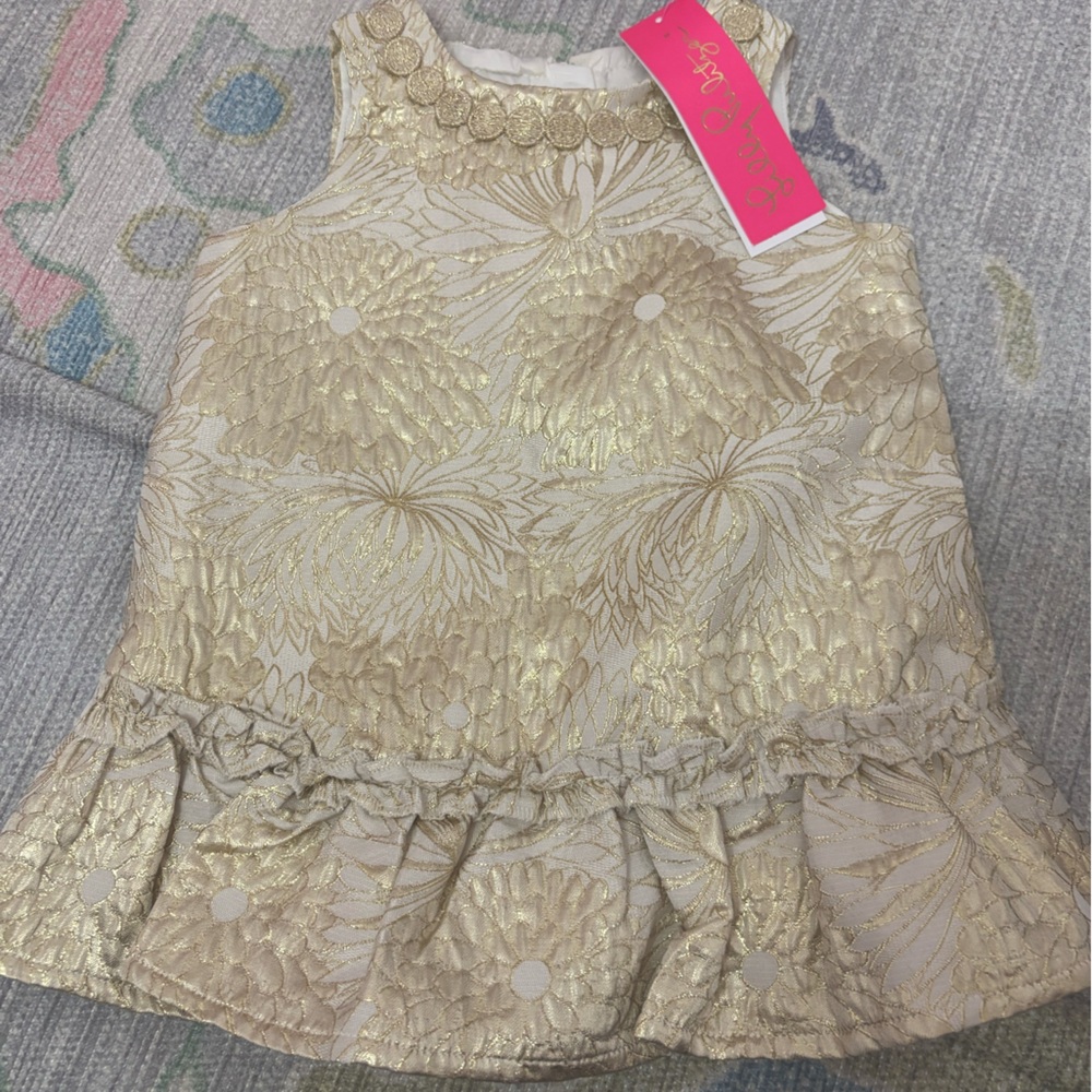 Lilly Pulitzer gold dress